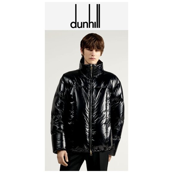 Dunhill Goose Feather Down Puffer Jacket Winter Coat Glossy Puff Waterproof Warm - Picture 15 of 16